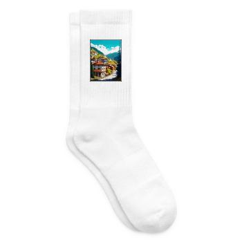 Artvin Türkei Vintage Reiseposter WPA Souvenir - Tennissocken - Weiß - Rechts