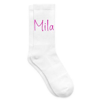 Mila Neon Script - Tennissocken - Weiß - Rechts