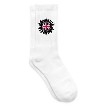 Nottingham Skyline UK Flagge Reise Souvenir - Tennissocken - Weiß - Rechts
