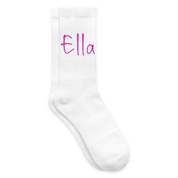 Ella Neon-Schriftzug - Tennissocken - Weiß - Rechts