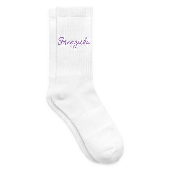 Name Franziska  - Tennissocken - Weiß - Rechts