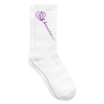 Bianca Herzballon mit Liebeslinie - Tennissocken - Weiß - Rechts