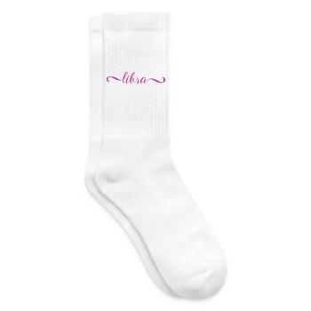Libra Pink Script Zodiak Design - Tennissocken - Weiß - Rechts