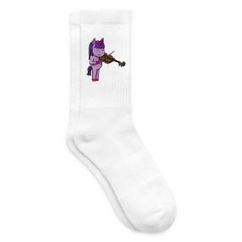Bratschist Einhorn Violist Violaspieler Bratsche - Tennissocken - Weiß - Rechts