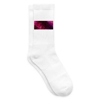 Pink Purple Nebula Wasserfarben - Tennissocken - Weiß - Rechts