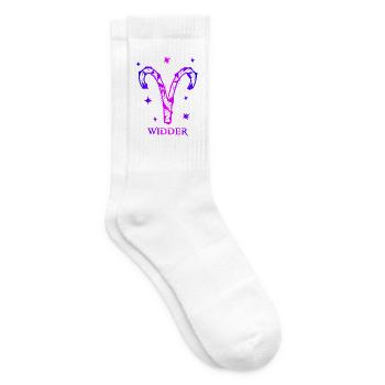 Sternzeichen Widder - Tennissocken - Weiß - Rechts