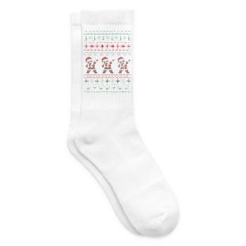 ugly christmas sweater santa claus xmas - Tennissocken - Weiß - Rechts