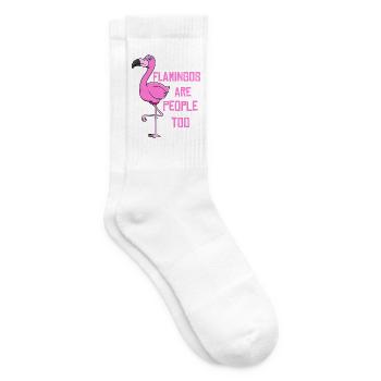 Flamingo - Tennissocken - Weiß - Rechts