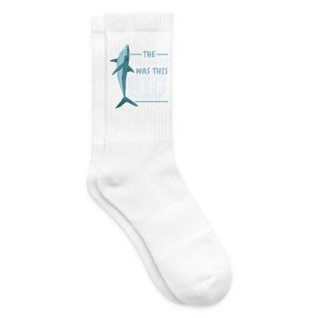Der Schwimmer war dieser große Hai Meeresbiologie - Tennissocken - Weiß - Rechts