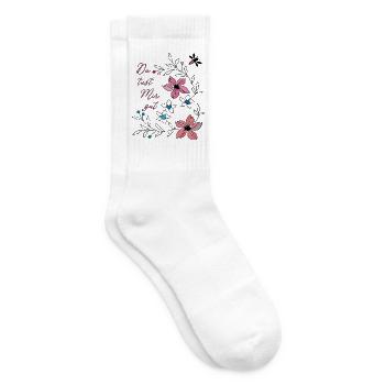 du tust mir gut, Blumenranke - Tennissocken - Weiß - Rechts