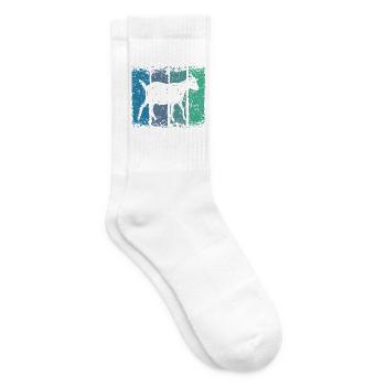 Ziege - Tennissocken - Weiß - Rechts