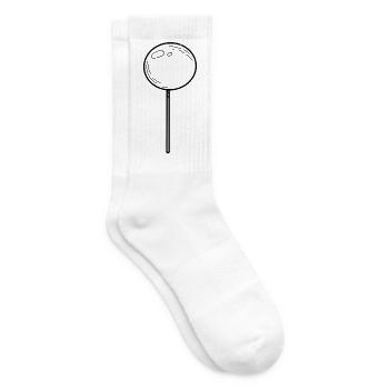 Stecknadel – Minimalistisches Markierungs-Design - Tennissocken - Weiß - Rechts