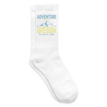 Abenteuer erwartet Oregon Der Biberstaat Oregonian - Tennissocken - Weiß - Rechts