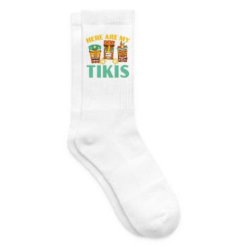 Hier sind meine Tikis Hawaiianische Luau Party Tik - Tennissocken - Weiß - Rechts
