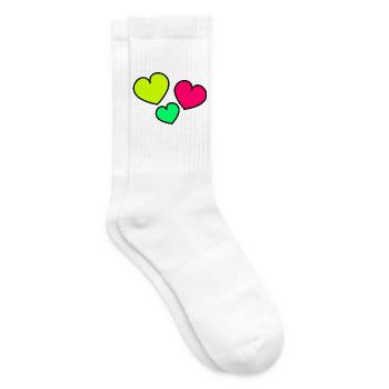 HERZ. HERZ. HERZ. KÜSSEN. SCHMATZEN. KÜSST. - Tennissocken - Weiß - Rechts