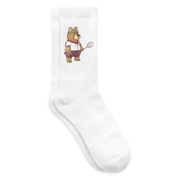 Spritziger Speedminton Bär Turnier - Tennissocken - Weiß - Rechts