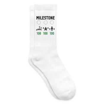 Gym Milestone Workout Liebe - mein Hobby Fitness Ruti - Tennissocken - Weiß - Rechts