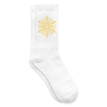 Schneeflocke Ornament Design - Tennissocken - Weiß - Rechts