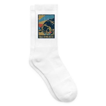 Glänzender Gelbrandkäfer Entomologie - Tennissocken - Weiß - Rechts