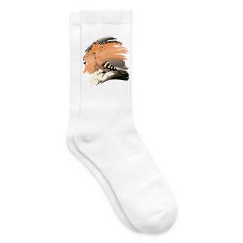 Wiedehopf (Upupa epops) Vogel des Jahres 2022 - Tennissocken - Weiß - Rechts