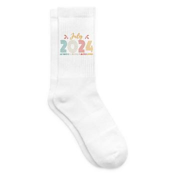 Juli 2024 Geburtstag Juli 2024 Juli - Tennissocken - Weiß - Rechts