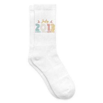 Juli 2013 Geburtstag Juli 2013 Juli - Tennissocken - Weiß - Rechts