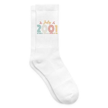 Juli 2001 Geburtstag Juli 2001 Juli - Tennissocken - Weiß - Rechts