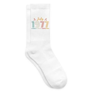 Juli 1977 Geburtstag Juli 1977 Juli - Tennissocken - Weiß - Rechts