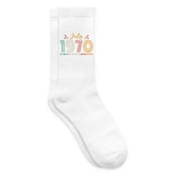 Juli 1970 Geburtstag Juli 1970 Juli - Tennissocken - Weiß - Rechts