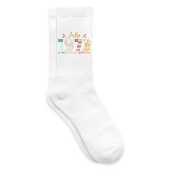 Juli 1973 Geburtstag Juli 1973 Juli - Tennissocken - Weiß - Rechts