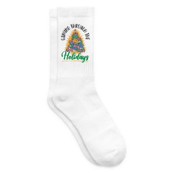 Gaming über die Feiertage Gaming Weihnachten - Tennissocken - Weiß - Rechts