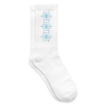Blockchain Bitcoin Krypto - Tennissocken - Weiß - Rechts