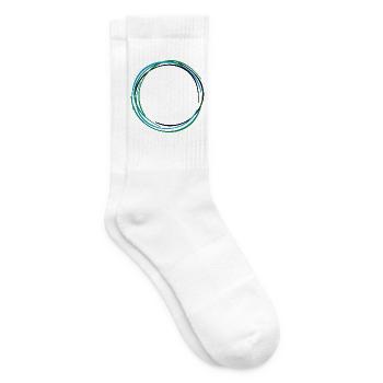 Ring Kreis Circle Zirkel 3 - Tennissocken - Weiß - Rechts