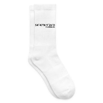 Flensburg Koordinaten Souvenir - Tennissocken - Weiß - Rechts