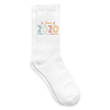 Juni 2020 Geburtstag Juni 2020 Retro Juni - Tennissocken - Weiß - Rechts