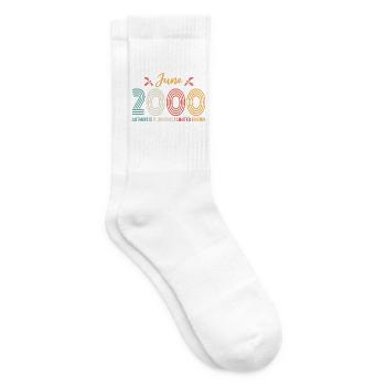Juni 2000 Jubiläum Juni 2000 Retro Juni - Tennissocken - Weiß - Rechts