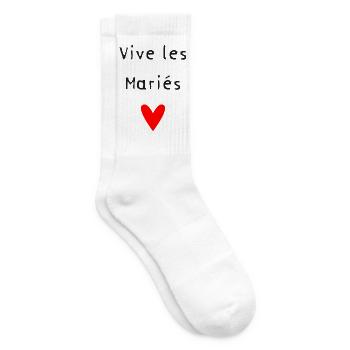 ES LEBE DIE EHE. JUST MARRIED. VALENTINSTAG - Tennissocken - Weiß - Rechts