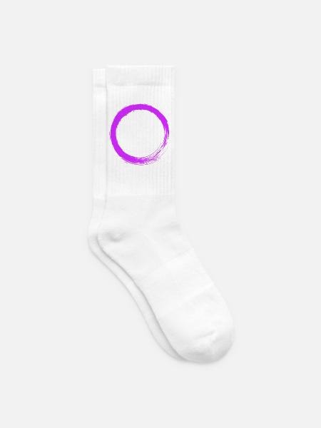 Kreis Lila Vektor - Tennissocken - Weiß