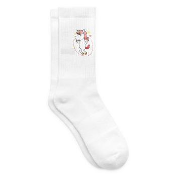 2 Geburtstag Einhorn - Tennissocken - Weiß - Rechts