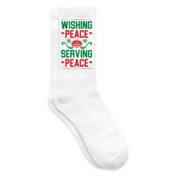Friedenswünsche im Dienste des Friedens Santa Poli - Tennissocken - Weiß - Rechts
