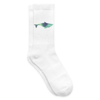 Island Wal Walbeobachtung Iceland Polarlicht - Tennissocken - Weiß - Rechts