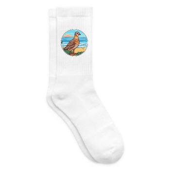 Rebhuhn Aquarell Karikatur Kawaii Clipart Tier - Tennissocken - Weiß - Rechts