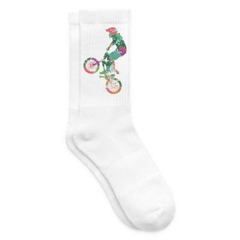 Fahrrad Stunt Tricks Radfahrer BMX - Tennissocken - Weiß - Rechts