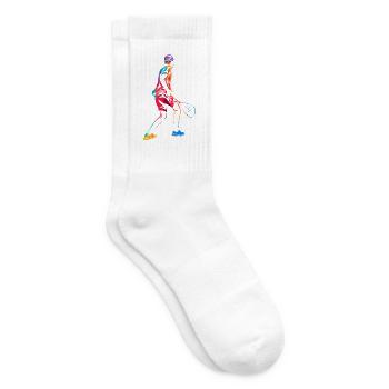 Pfeilschneller Squash Aufschläger - Tennissocken - Weiß - Rechts