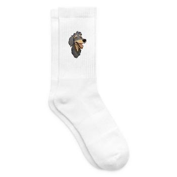 Scottish Deerhound Hunderasse Aquarell Karikatur Ka - Tennissocken - Weiß - Rechts