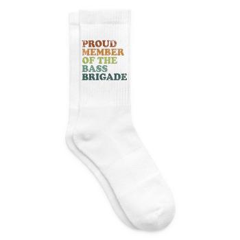 Proud Member of the Bass Brigade - retro dark - Tennissocken - Weiß - Rechts