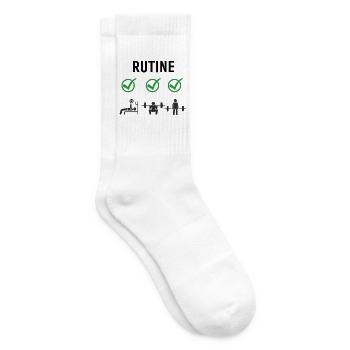 Gym Kreuzheben Workout Liebe - mein Hobby Fitness Rout - Tennissocken - Weiß - Rechts