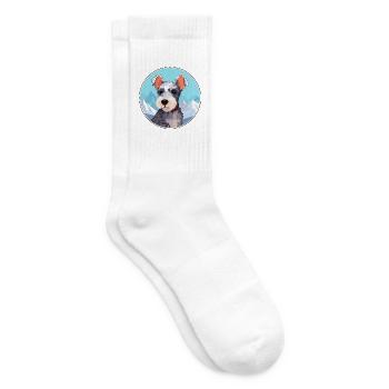 Blauer Paul Terrier Hunderasse Cartoon Kawaii Waterco - Tennissocken - Weiß - Rechts
