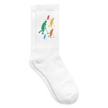 Floorball Innebandy Salibandy Kinder Unihockey - Tennissocken - Weiß - Rechts