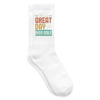 Es ist ein großartiger Tag für Disc Golf Recreatio - Tennissocken - Weiß - Rechts